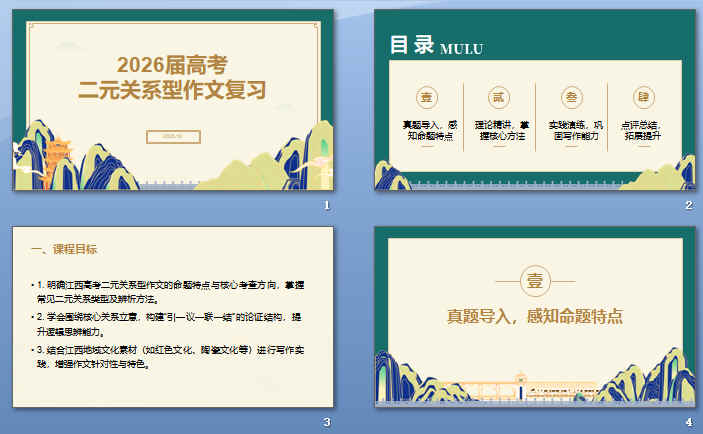 2026届高考二元关系型作文复习pp